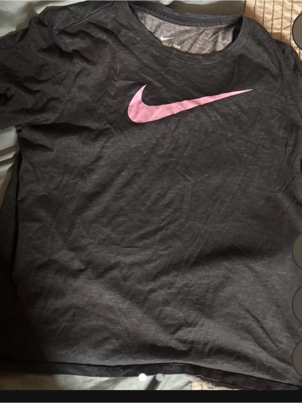 Nike Black T-Shirt with Pink Swoosh